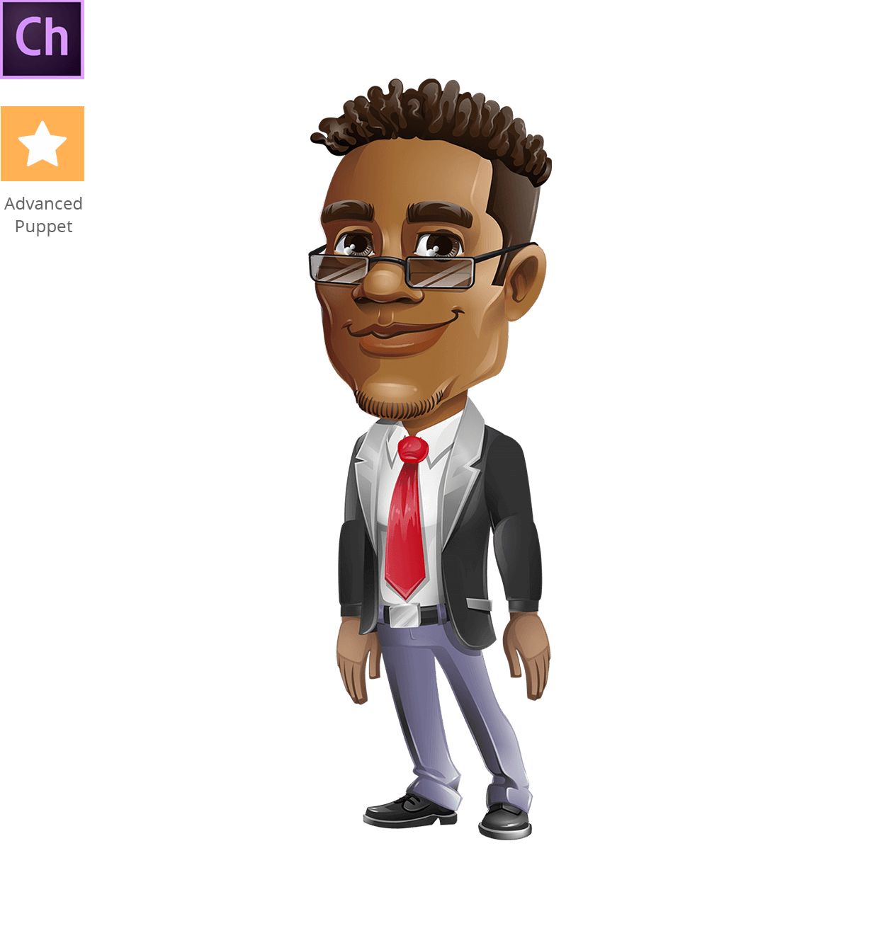 Handsome African-American Teacher Puppet